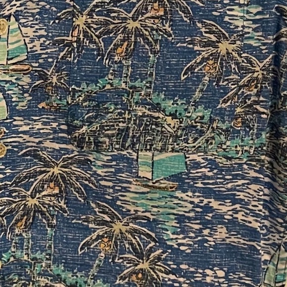 IZOD‎ Saltwater Sailboat Men's Size Small Shirt blue revival Print NEW WITH TAGS - Picture 2 of 8